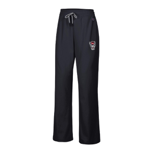 NC State Wolfpack Women's Champion Black Wolfhead Soft Sueded Wide-Leg Pant