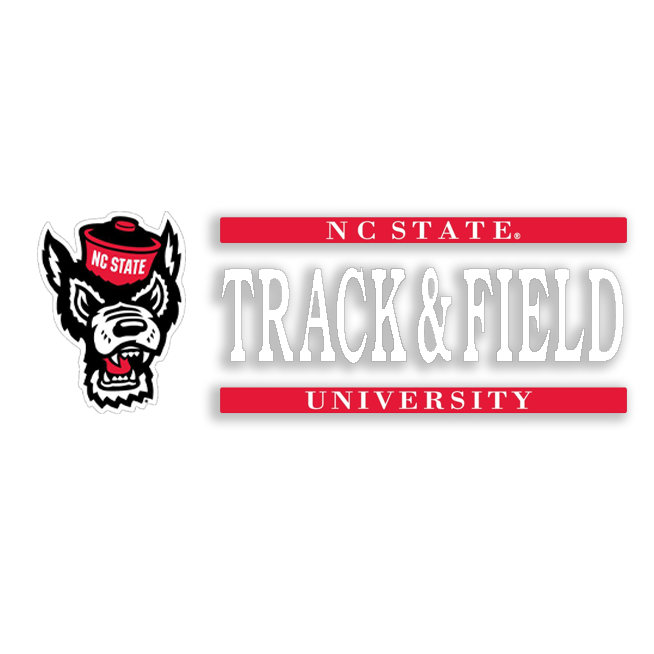 NC State Wolfpack Wolfhead Track & Field Vinyl Decal