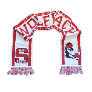 NC State Wolfpack White Slobbering Wolf Tradition Scarf