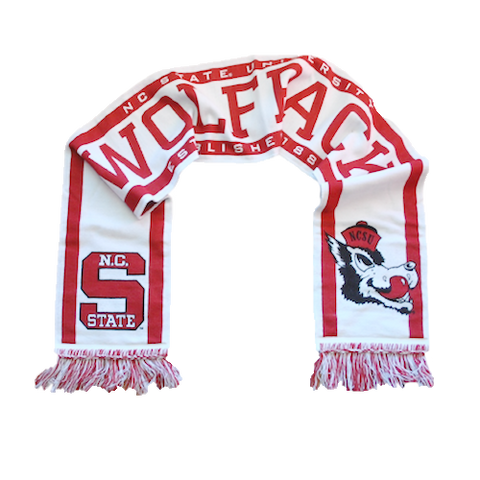 NC State Wolfpack White Slobbering Wolf Tradition Scarf