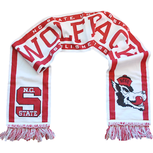 NC State Wolfpack White Slobbering Wolf Tradition Scarf