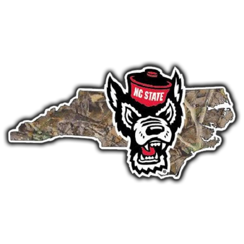 NC State Wolfpack Camo Our State Wolfhead Decal