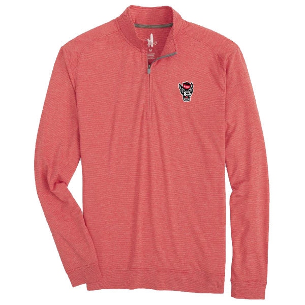 NC State Wolfpack Johnnie O Red Vaughn Wolfhead 1/4 Zip