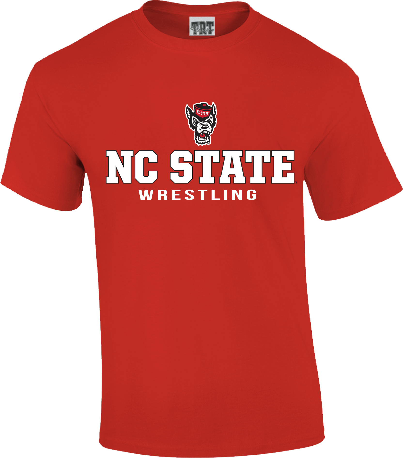 NC State Wolfpack Red Wolfhead Wrestling T-Shirt