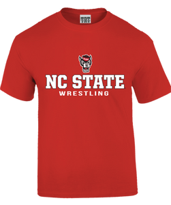 NC State Wolfpack TRT Youth Red Wolfhead Wrestling T-Shirt