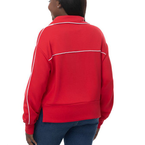 NC State Wolfpack Women's Red Wolfhead Tradition 1/2 Zip Pullover