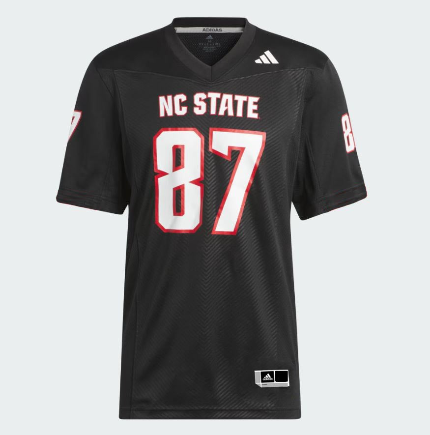 NC State Wolfpack adidas 2023 Youth Black #87 Football Jersey