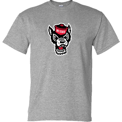 NC State Wolfpack Youth Sports Grey Wolfhead T-Shirt