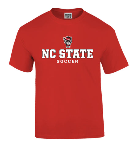 NC State Wolfpack TRT Youth Red Wolfhead Soccer T-Shirt