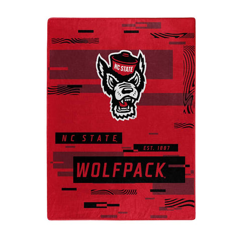 NC State Wolfpack Digitize Raschel 60x80 Royal Plush Blanket