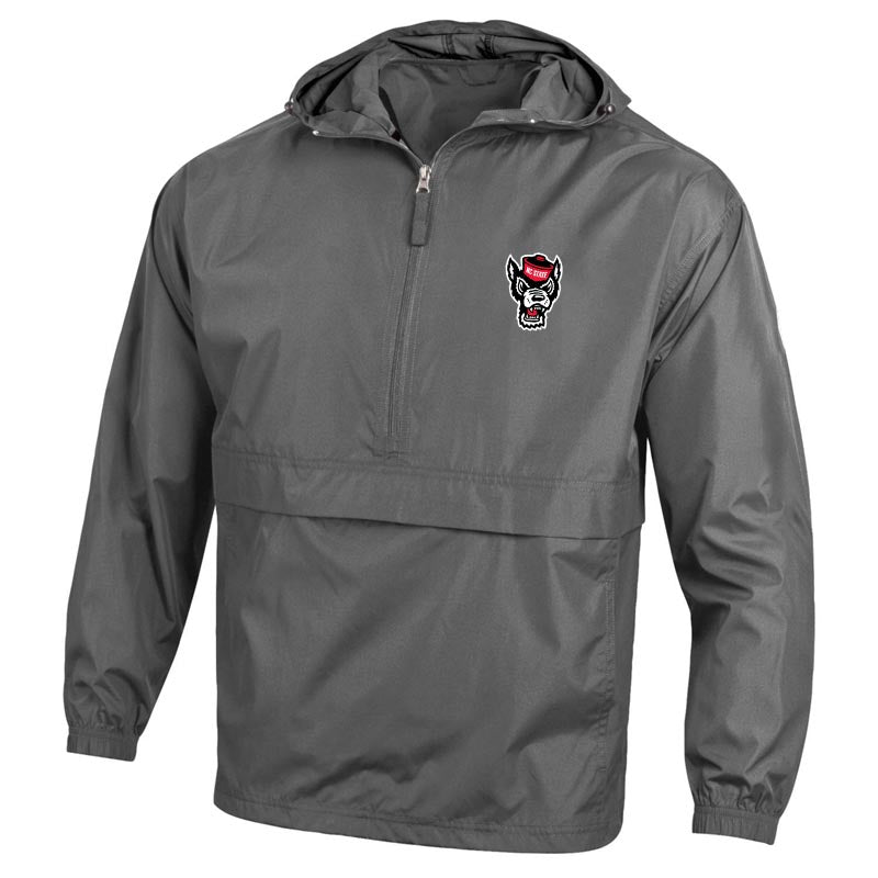 NC State Wolfpack Champion Graphite Wolfhead Pack N Go Jacket