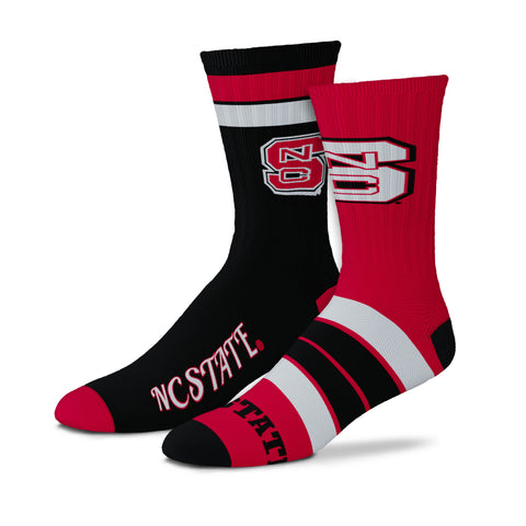 NC State Wolfpack FBF Duo Pack Adult Crew Socks