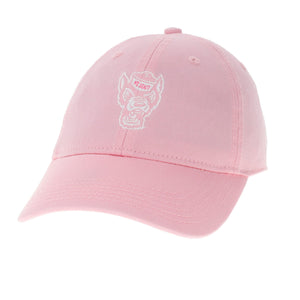 NC State Wolfpack Women's Pink Wolfhead Relaxed Twill Adjustable Hat