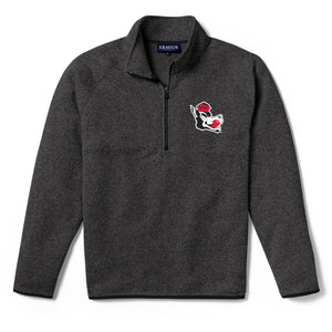 NC State Wolfpack Heathered Black Slobbering Wolf Saranac Half Zip Jacket
