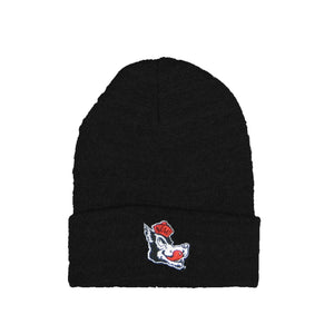 NC State Wolfpack Youth Black Slobbering Wolf Cuffed Beanie