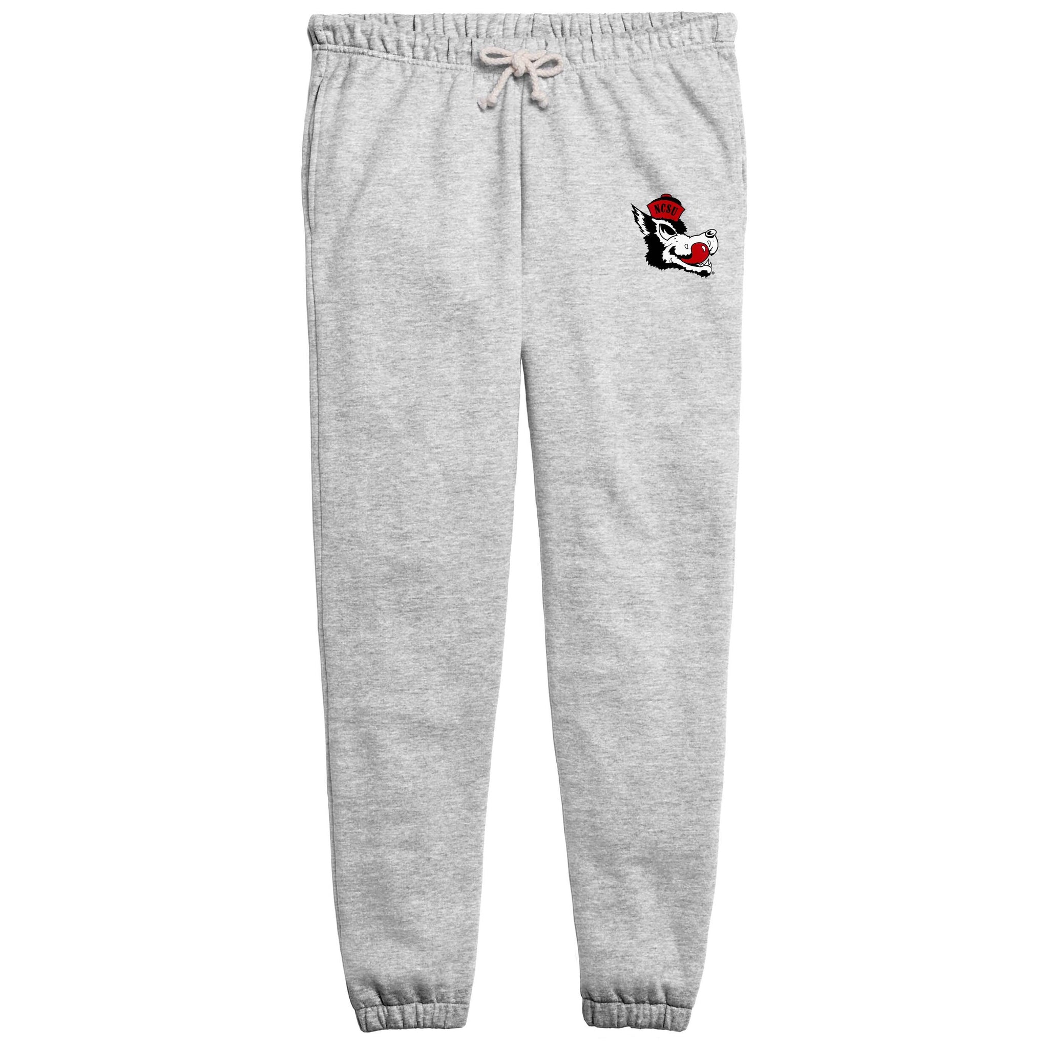NC State Wolfpack Oxford Grey Slobbering Wolf Banded Bottom Sweatpants