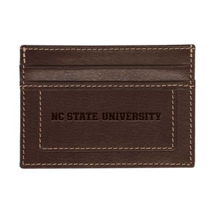 NC State Wolfpack Brown Sierra Card Holder Wallet
