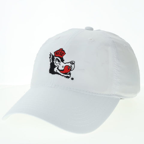 NC State Wolfpack Legacy White Slobbering Wolf Cool Fit Adjustable Hat