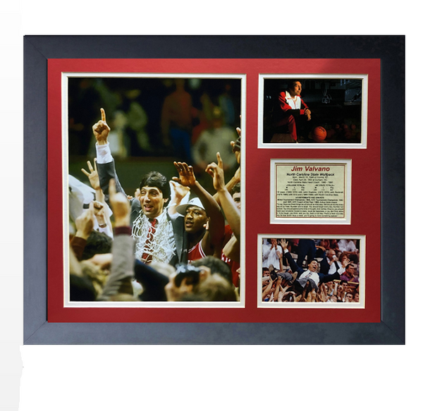 NC State Wolfpack 16x20 Jim Valvano Framed Print