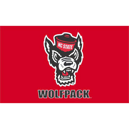 NC State Wolfpack Red Wolf 3X5 Flag