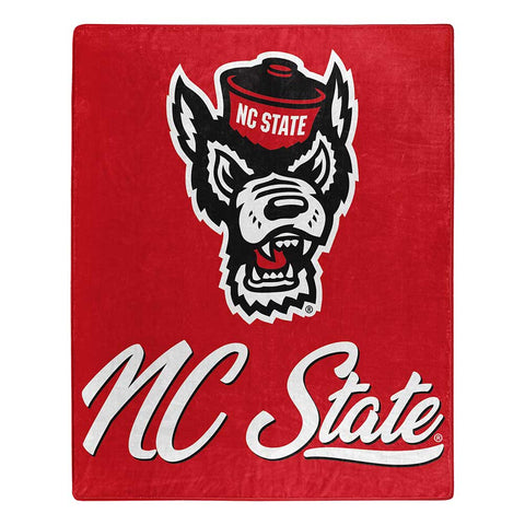 NC State Wolfpack Red Wolfhead 50x60 Royal Plush Raschel Throw Blanket
