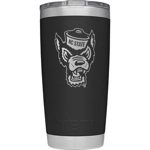 NC State Wolfpack Yeti Black Wolfhead 20oz Tumbler – Red and White