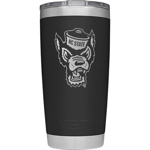 NC State Wolfpack Yeti Black Wolfhead 20oz Tumbler