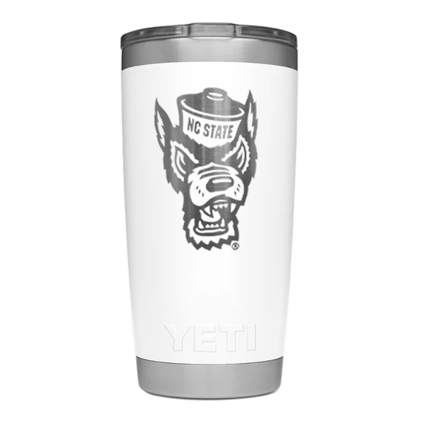 NC State Wolfpack Simple Modern 24 oz White Wolfhead Classic Tumbler – Red  and White Shop
