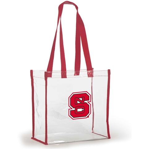 NC State Wolfpack Block S Open Stadium Clear Tote Bag