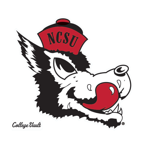 NC State Wolfpack Slobbering Wolf College Vault Perfect Cut Decal
