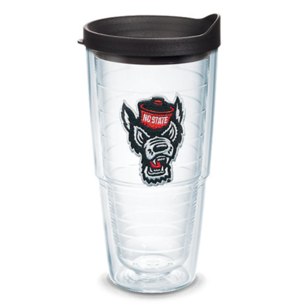 NC State Wolfpack 24oz Wolfhead Black Tervis Tumbler w/Lid