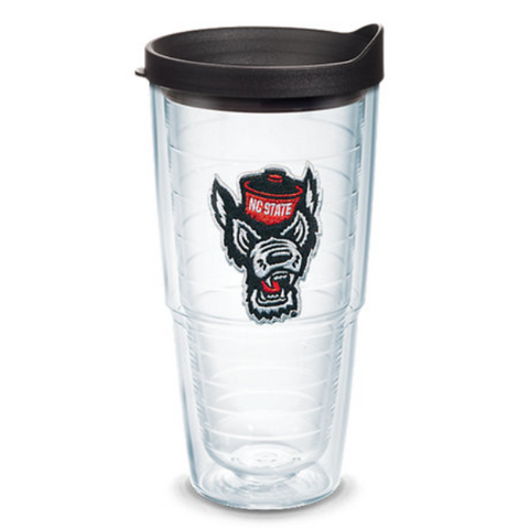 NC State Wolfpack 24oz Wolfhead Black Tervis Tumbler w/Lid