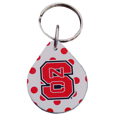 NC State Wolfpack Craftique Polka Dot Key Chain