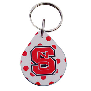 NC State Wolfpack Craftique Polka Dot Key Chain