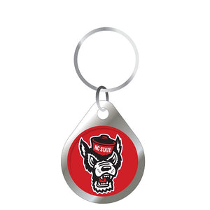 NC State Wolfpack Red Domed Wolfhead Keychain