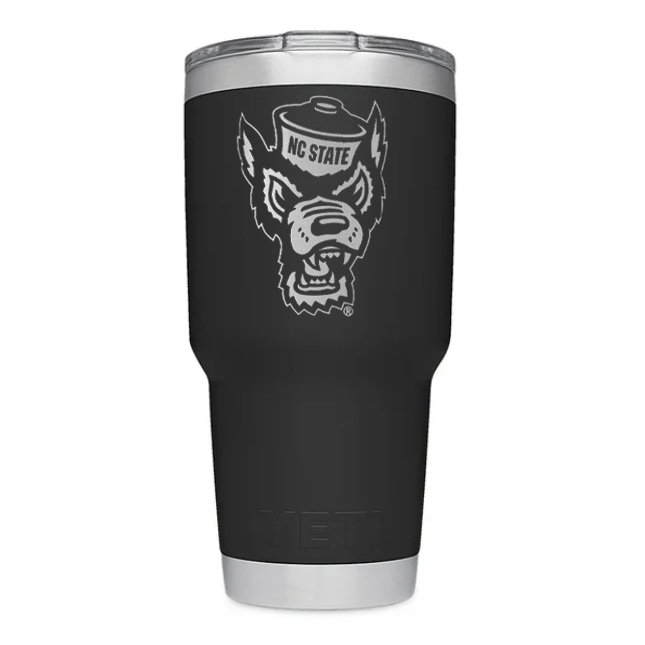 NC State Wolfpack Yeti Black Wolfhead 30oz Tumbler