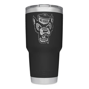 NC State Wolfpack Yeti Black Wolfhead 30oz Tumbler