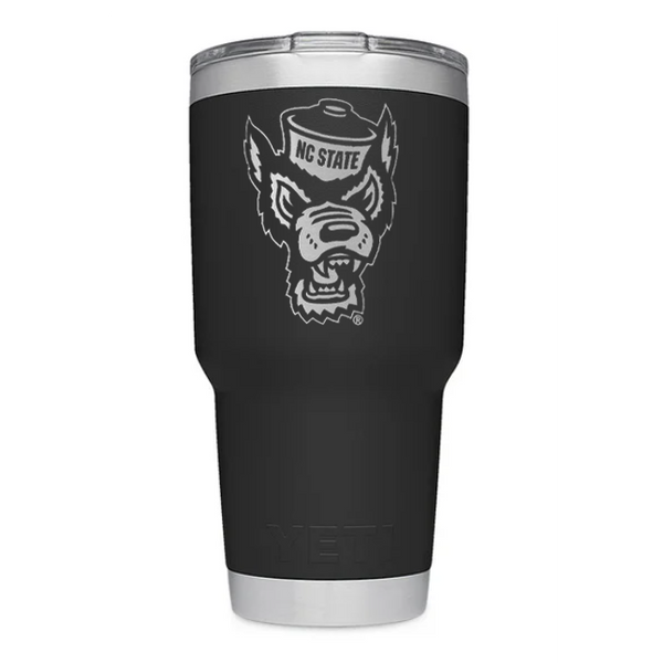 NC State Wolfpack Yeti Black Wolfhead 30oz Tumbler