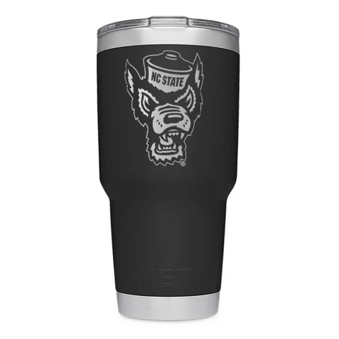 NC State Wolfpack Yeti Black Wolfhead 30oz Tumbler