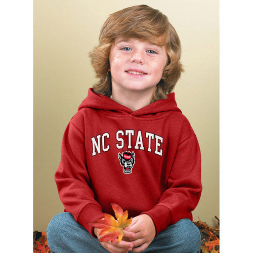 NC State Wolfpack Toddler Red Signature Wolfhead Hooded Sweatshirt