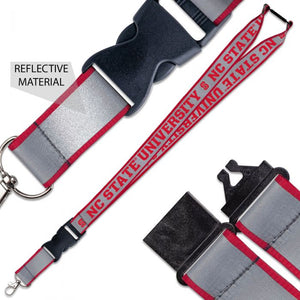 NC State Wolfpack Reflective Lanyard w/Buckle Release