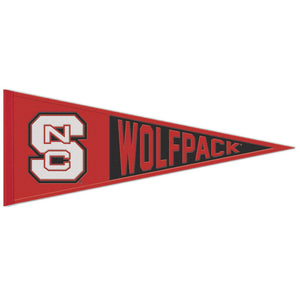 NC State Wolfpack 13x32 Block S Wool Pennant