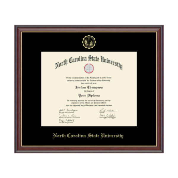 NC State Wolfpack Embossed Diploma Frame
