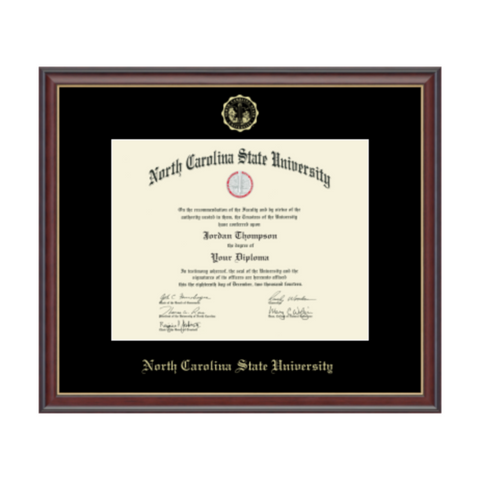 NC State Wolfpack Embossed Diploma Frame