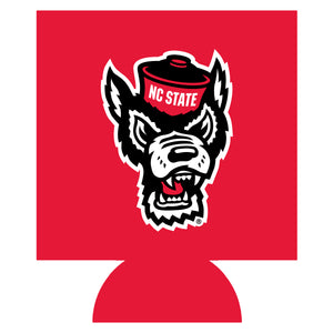 NC State Wolfpack Red Wolfhead Can Koozie