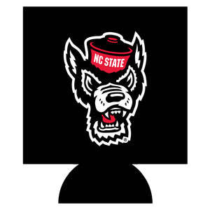 NC State Wolfpack Black Wolfhead Can Koozie