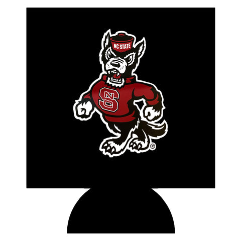 NC State Wolfpack Black Strutting Wolf Can Koozie