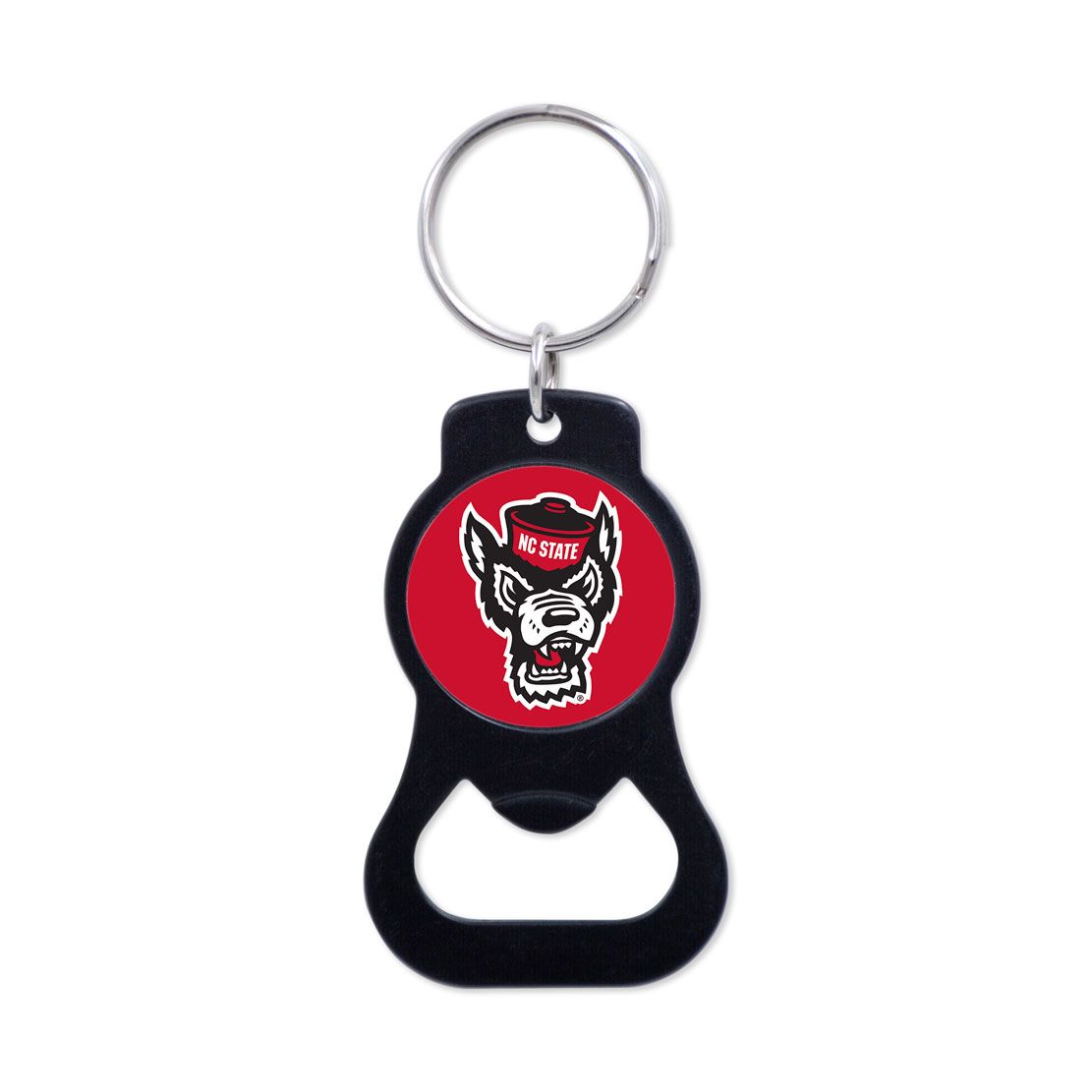 NC State Wolfpack Black Wolfhead Bottle Opener Key Chain