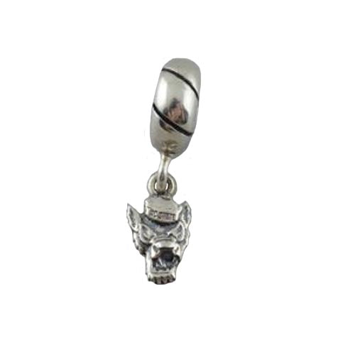 NC State Wolfpack Sterling Silver Wolfhead Charm