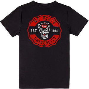 NC State Wolfpack Champion Youth Black 1887 Circle T-Shirt